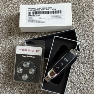 Porsche Design USB Key Fob and Valve Stem Caps